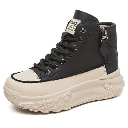 Damen Sneaker Hochformat Reißverschluss Schuhe Frauen