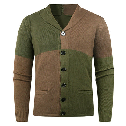 Herren Strickjacke Modern Zopfmuster Mit Taschen