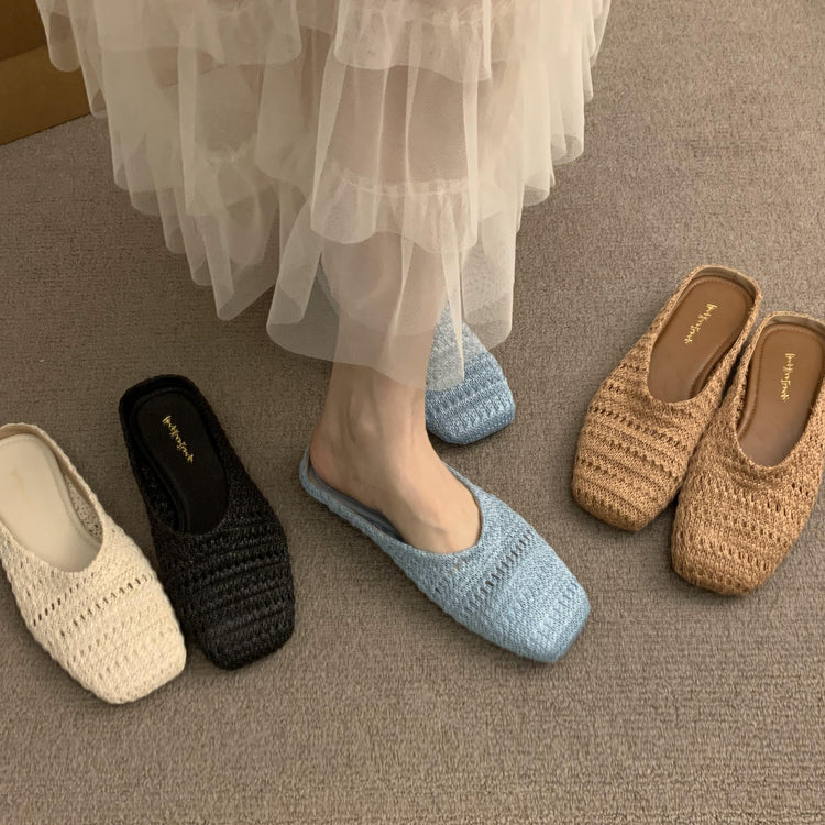 Damen Sommer Slipper Häkel Sandalen Bequem Luftig - BerlinGlamour