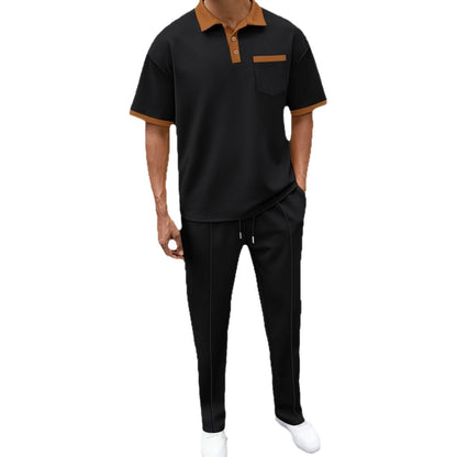 Herren Sportset Mit Kontraststreifen Praktisch