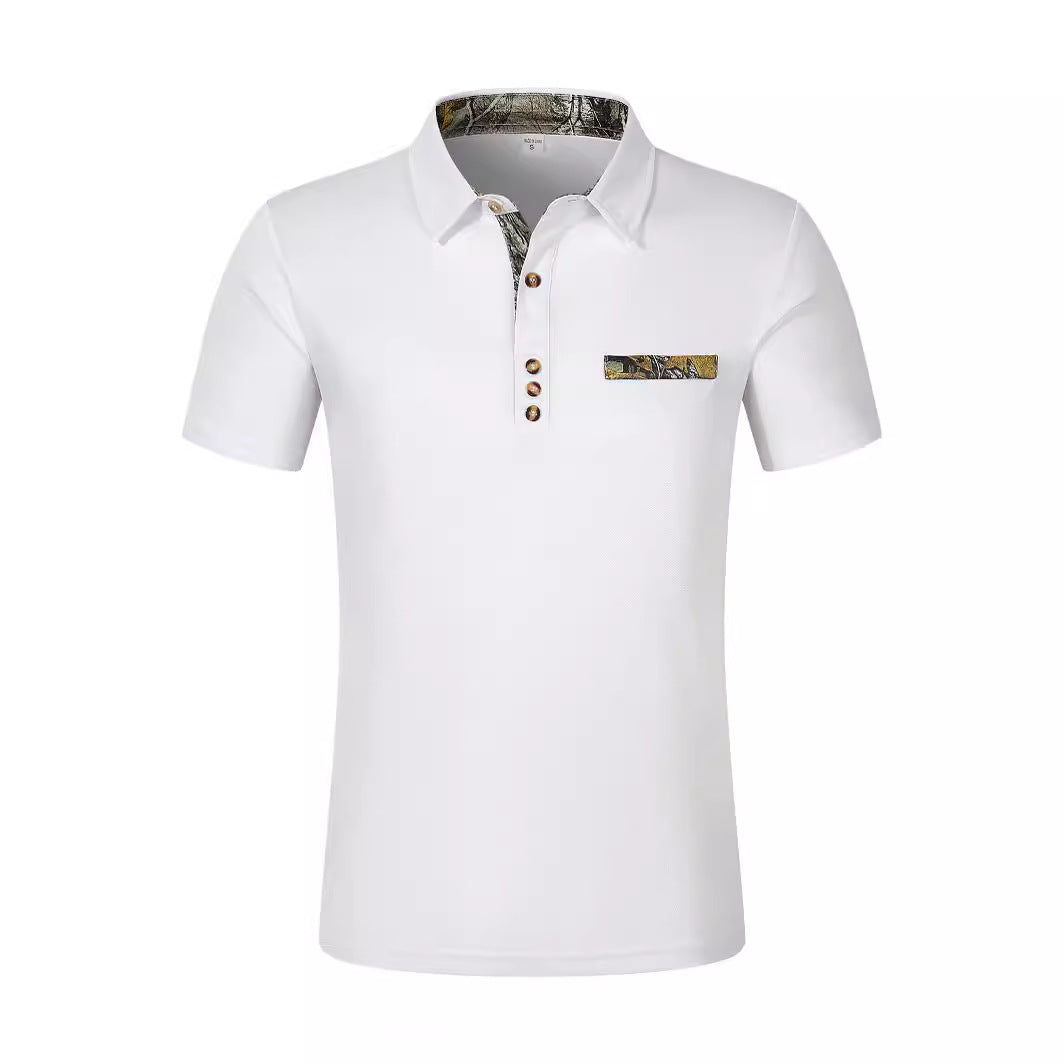 Herren Poloshirt Modern mit Kragen und Brusttasche