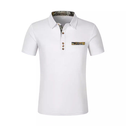 Herren Poloshirt Modern mit Kragen und Brusttasche