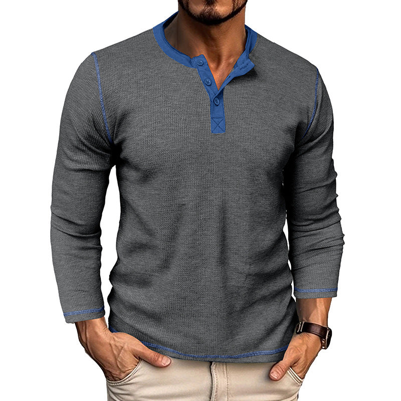Herren Langarmshirt Modern Gestreift Berlin Style