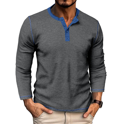 Herren Langarmshirt Modern Gestreift Berlin Style