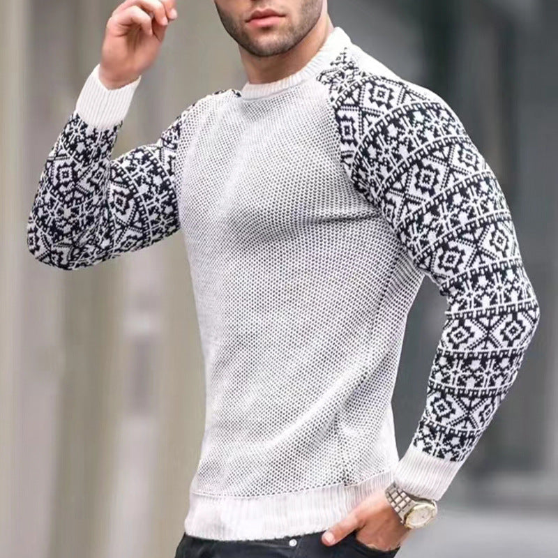 Herren Strickpullover Grafisches Muster Modern