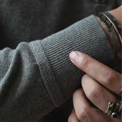 Herren Pullover Strick Kurzarm mit Stehkragen Sportlich