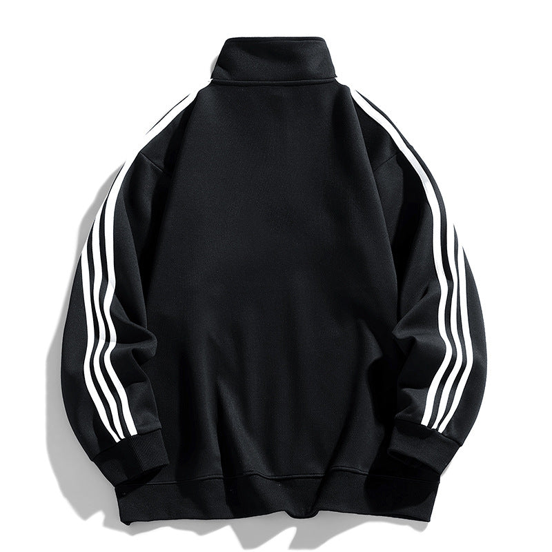 Herren Sportpullover mit Seitentaschen Modern Funktionell