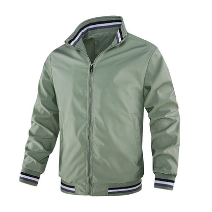 Herren Bomberjacke Elegante Isolierte Winterjacke Schwarz