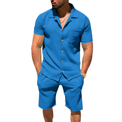 Herren Kurzarm Hemd und Shorts Set Sommer Modern Berlin