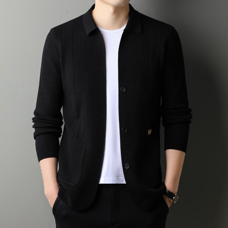 Strickcardigan Herren Lässig Strukturiert Modern