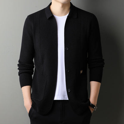 Strickcardigan Herren Lässig Strukturiert Modern