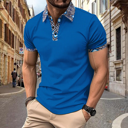 Herren Poloshirt Kurzarm Modern mit Strukturkragen