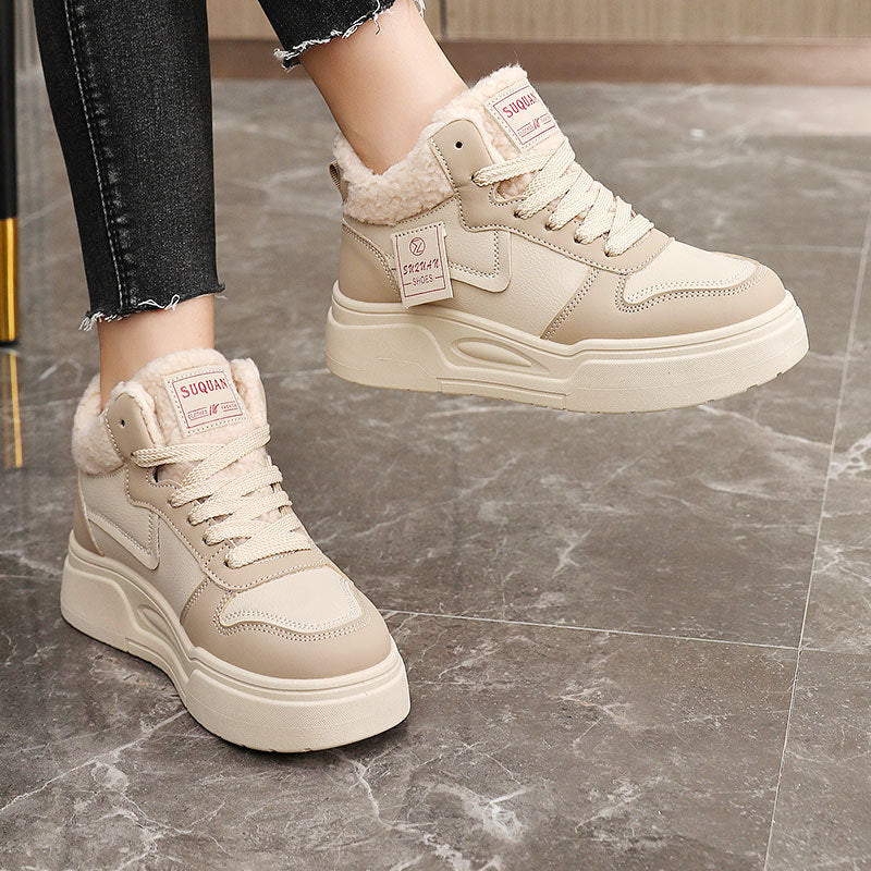 Damen Sneaker High Top Modisch Sportlich Mit Weichem Innenfutter