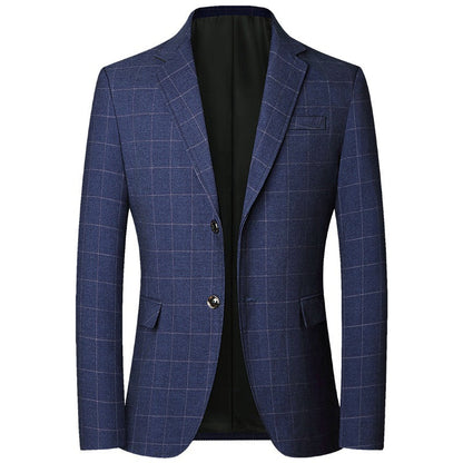 Schwarzer Karo Blazer Modern Slim Fit