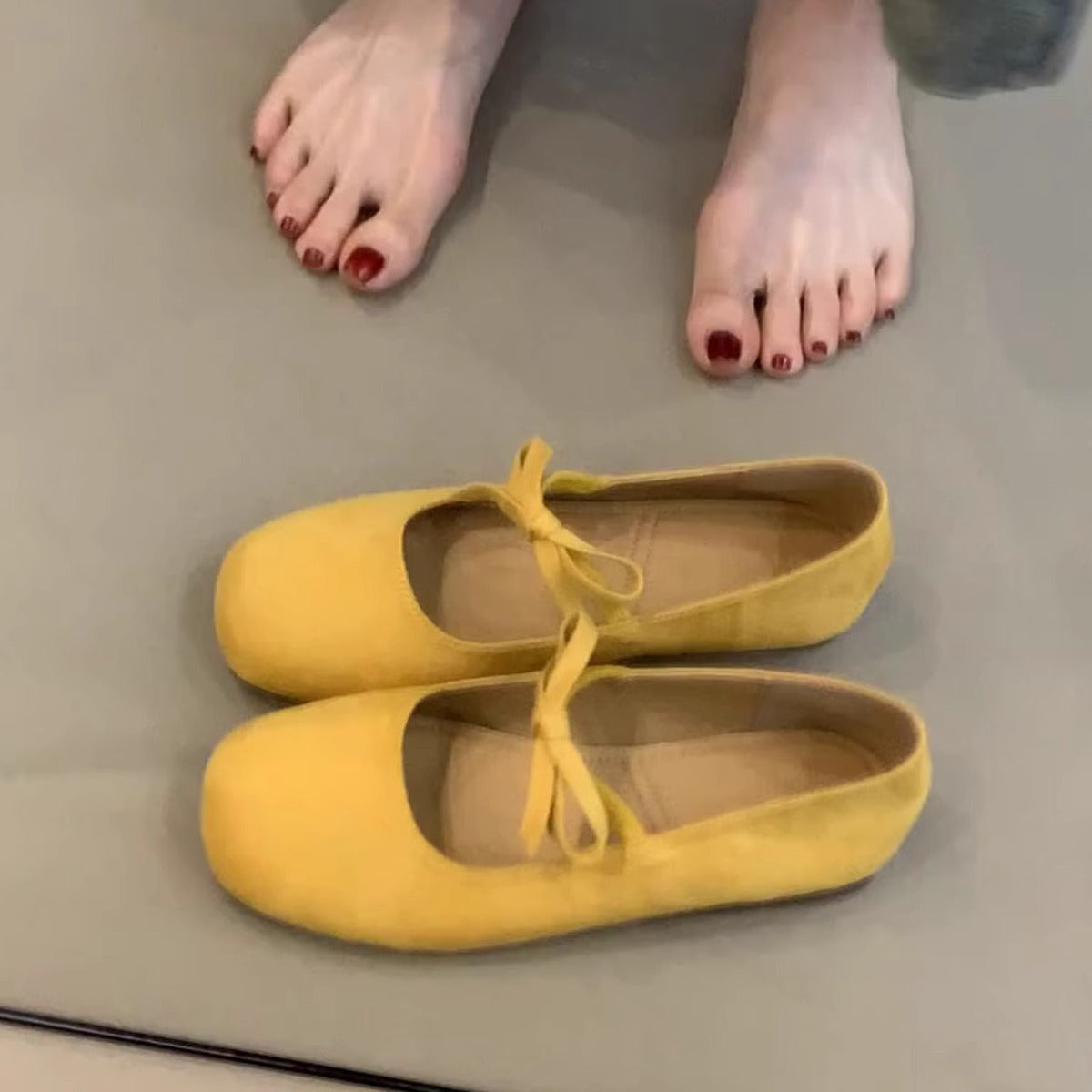 Damen Ballerinas Schleifen-Design Komfortabel Elegant