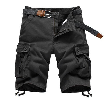 Herren Cargo Shorts Bequem mit Taschen und Verstellgürtel