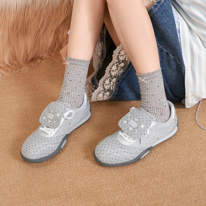 Damen Sneaker Bequem Klettverschluss Atmungsaktiv