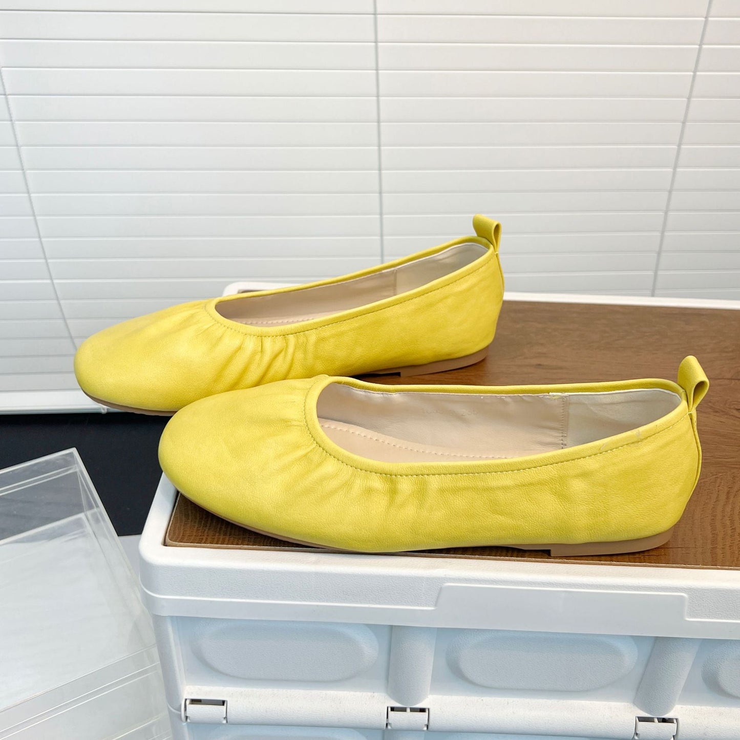 Damen Ballerinas Leder Elastisch Bequem Schuhe - BerlinGlamour
