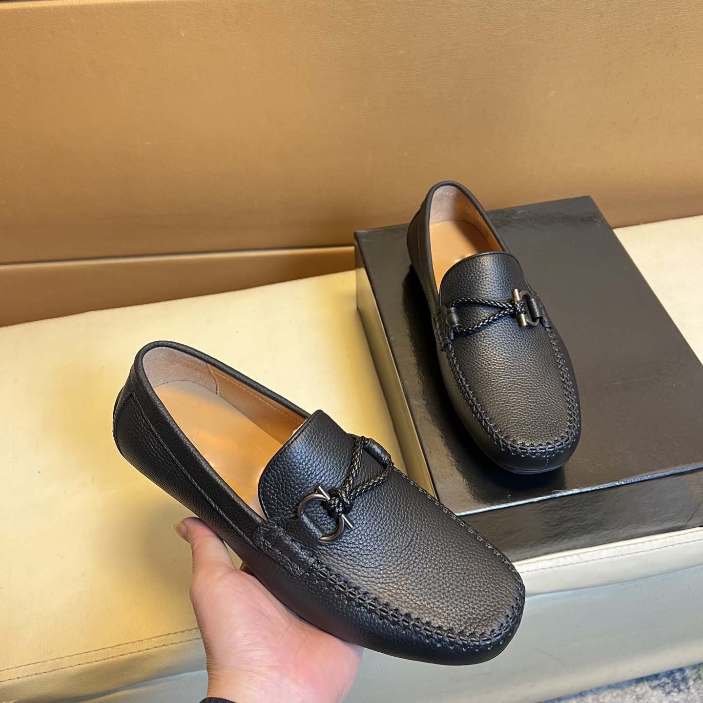 Damen Mokassin Leder Schuhe Elegantes Design - BerlinGlamour