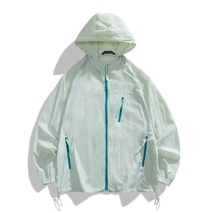 Herren Windjacke Leicht atmungsaktiv mit Taschen