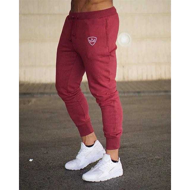 Herren Jogginghose Slim Fit Elastisch Schwarz