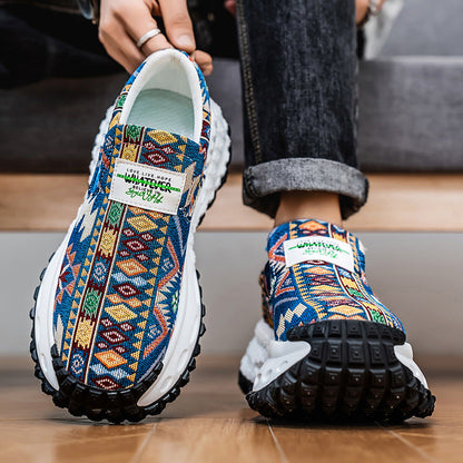 Damen Sneaker Slip-On Modisch Rutschfest Weiße