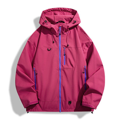 Wasserdichte Herren Outdoor-Jacke mit Kapuze Atmosaktiv