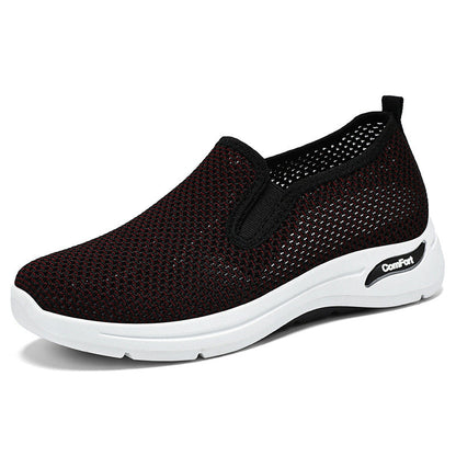 Damen Sneaker Luftig Elastisch Slip On Schuhe Bequem
