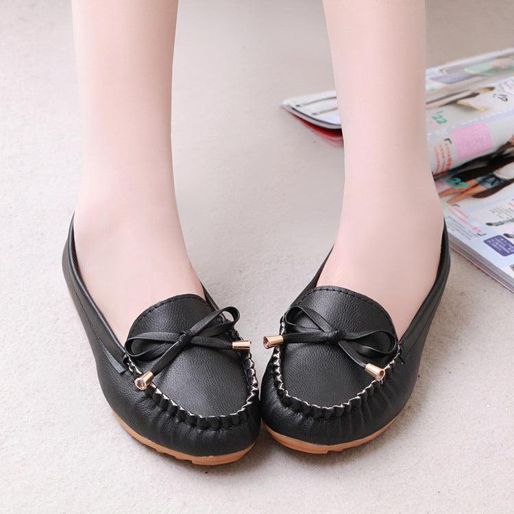 Damen Mokassin Slipper Elegant Komfortabel Schleife