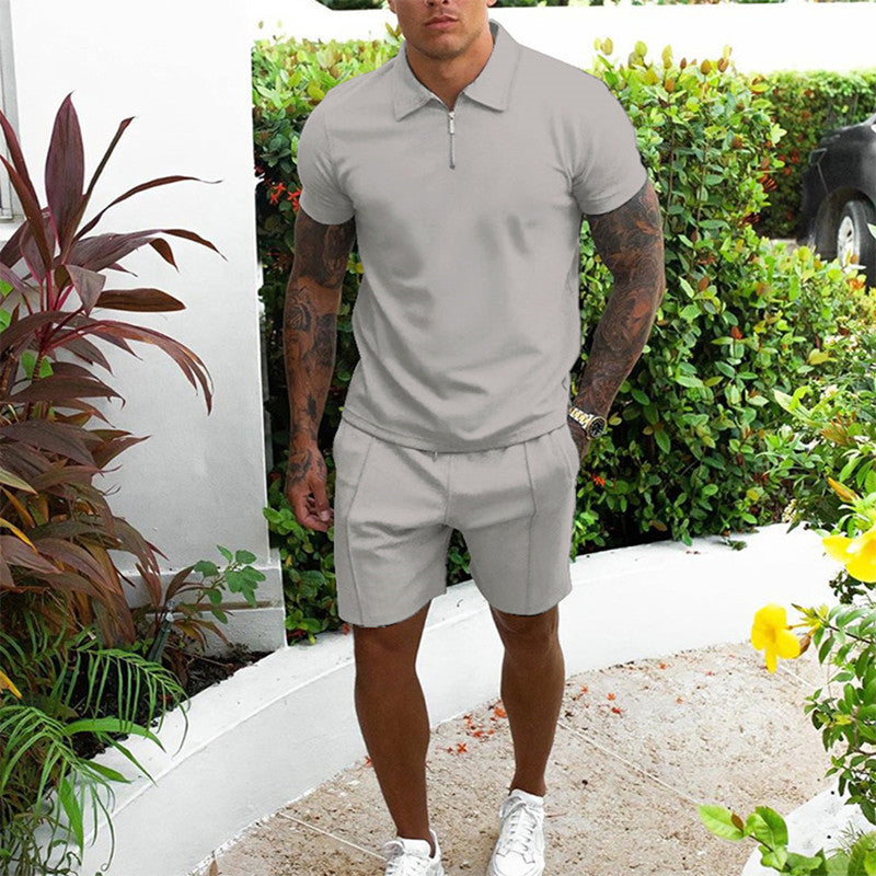 Herren Sportset Polo-Shirt und Shorts Freizeit Bekleidung
