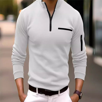 Herren Pullover Praktisch mit Reißverschluss und Taschen