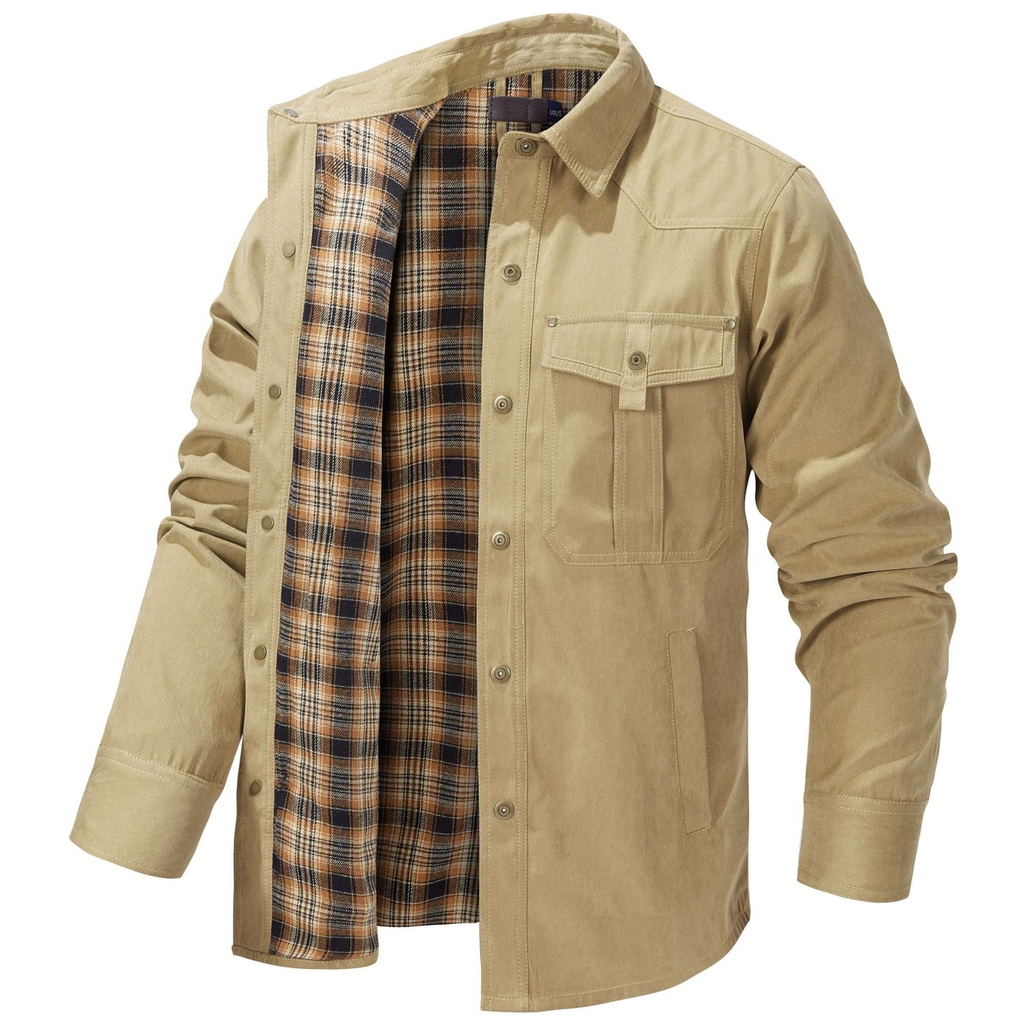 Herren Arbeitsjacke Flanell gefüttert Warm