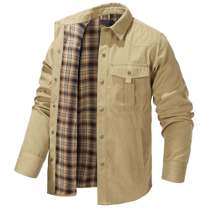 Herren Arbeitsjacke Flanell gefüttert Warm