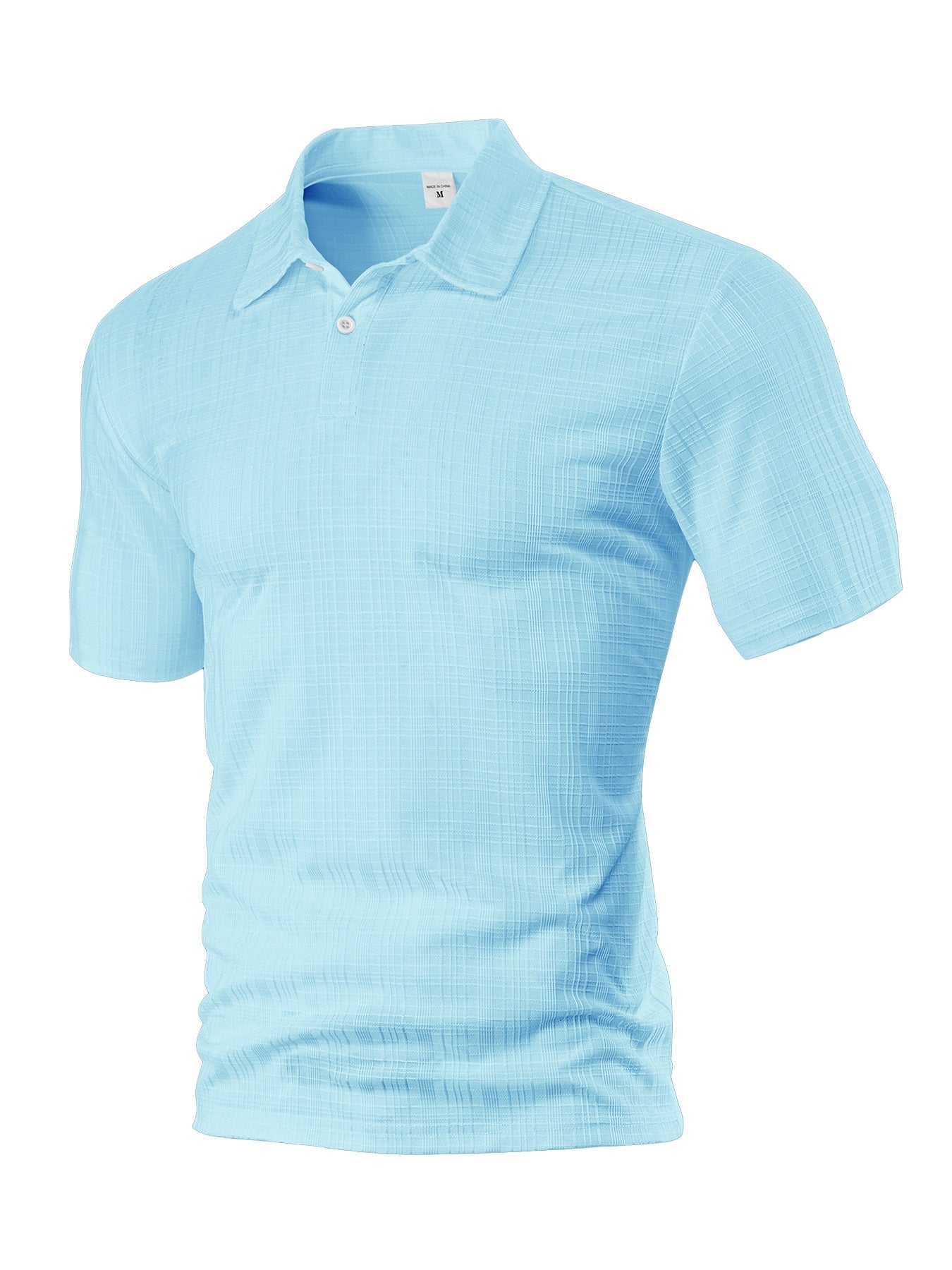 Herren Polohemd mit Struktur und Brusttasche Modern