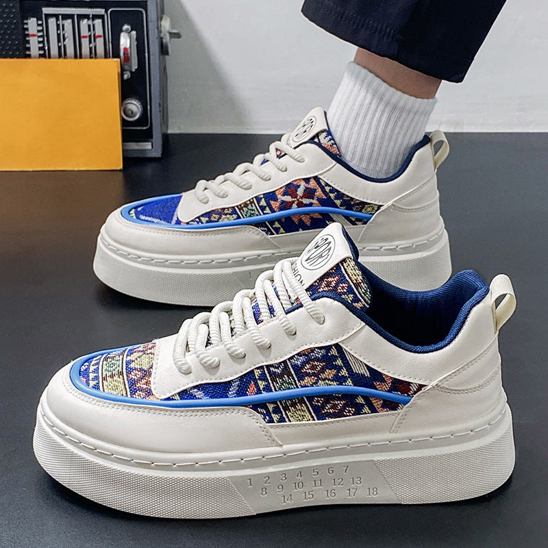Damen Plateau Sneaker Bequem Mit Dämpfung Weiß