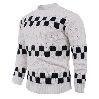 Herren Strickpullover Geometrisch Modern Hochkragen - BerlinGlamour