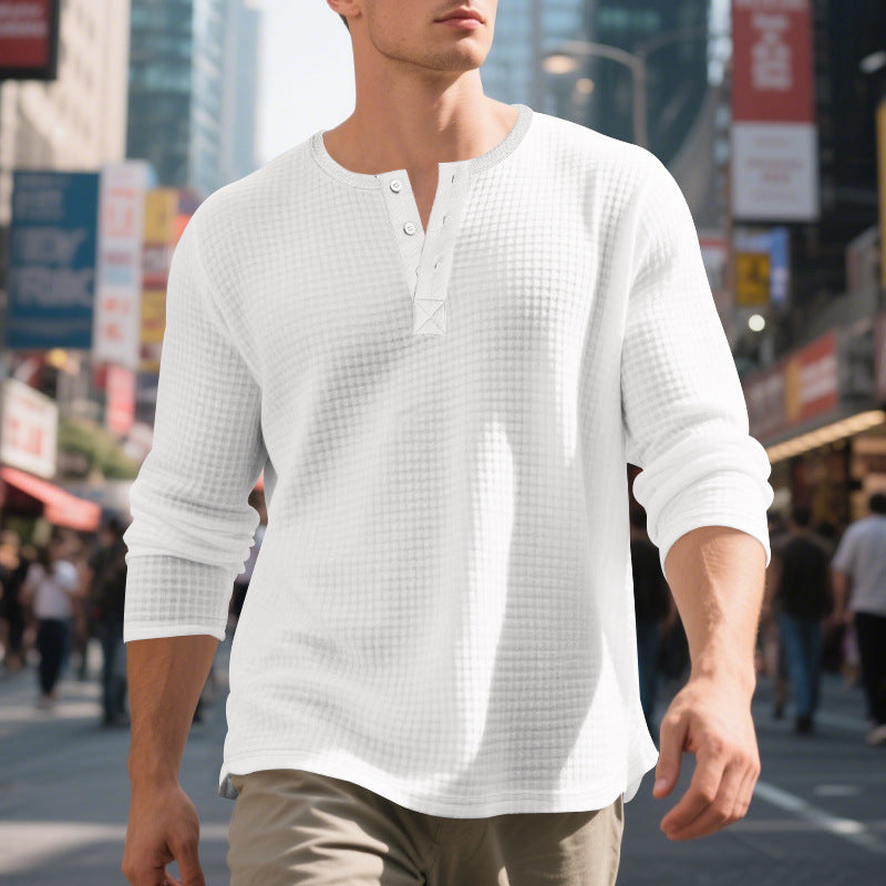 Herren Langarmshirt Strukturiertes Design Modern Berlin