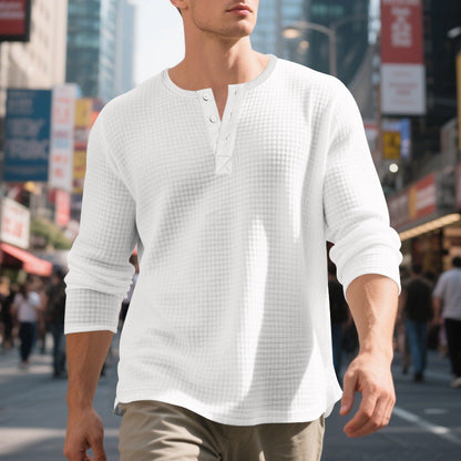 Herren Langarmshirt Strukturiertes Design Modern Berlin