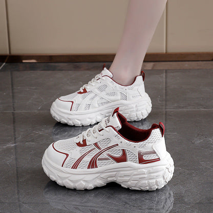 Damen Sneaker Sportlich Chunky Atmungsaktiv Leicht