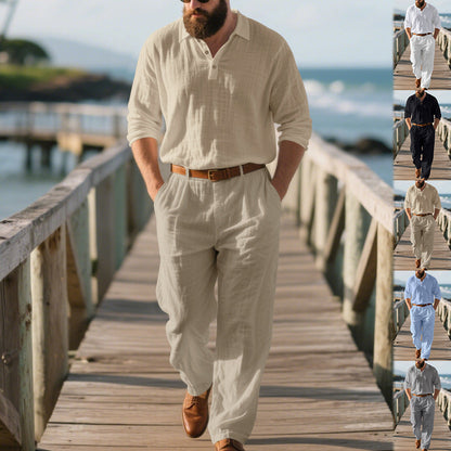 Herren Zweiteiler Modern Poloshirt Bequem Elegant