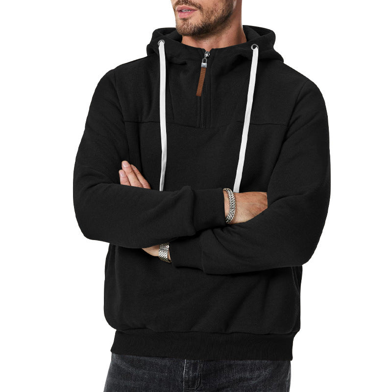 Herren Kapuzensweater Modern mit Reißverschluss und Kordelzug