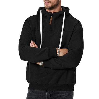 Herren Kapuzensweater Modern mit Reißverschluss und Kordelzug