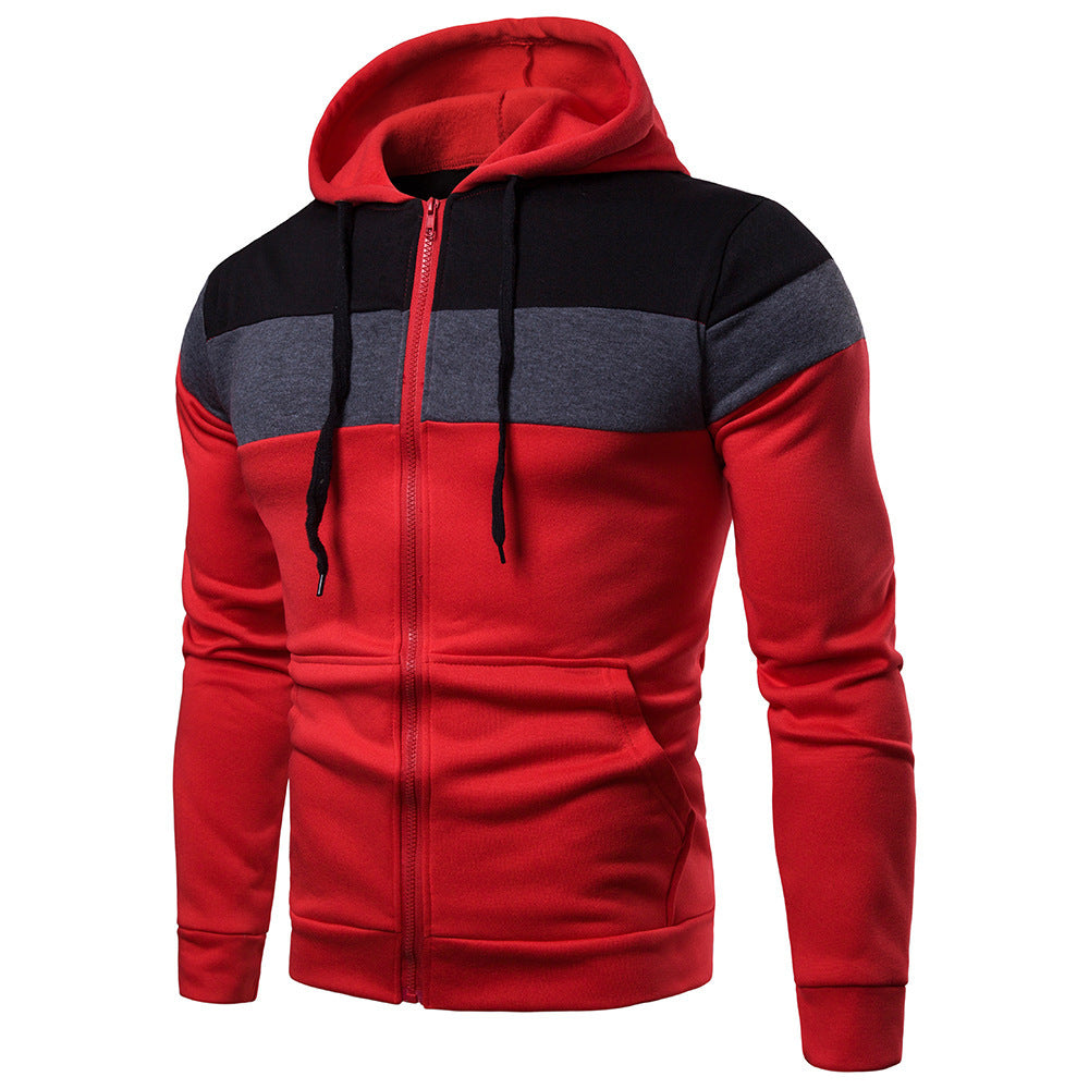 Herren Sportjacke Kapuzenjacke Farbblock Design Modern