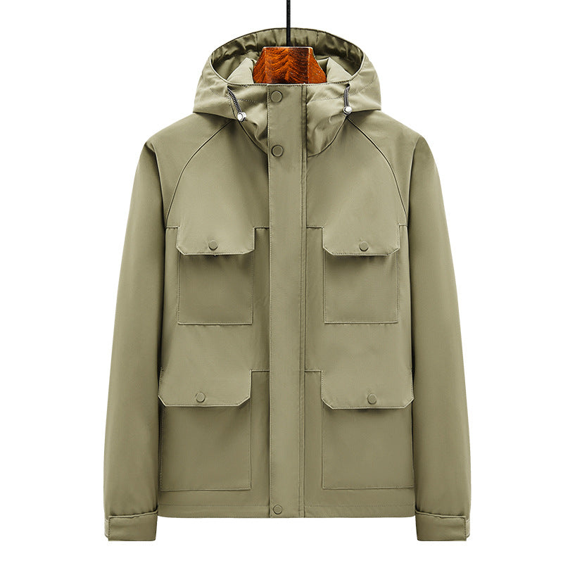 Herren Outdoor-Jacke Wasserdicht mit verstellbarem Kapuzen - BerlinGlamour
