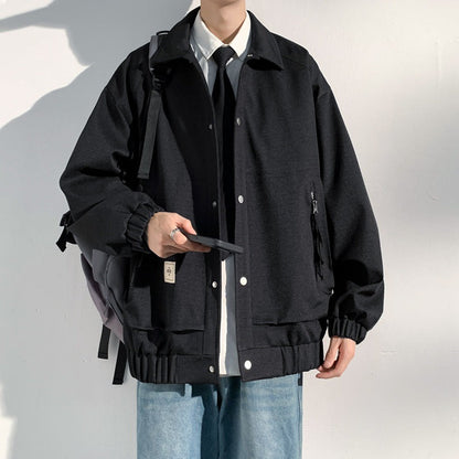 Herren Utility-Jacke Bequem Freizeitjacke Größe XL