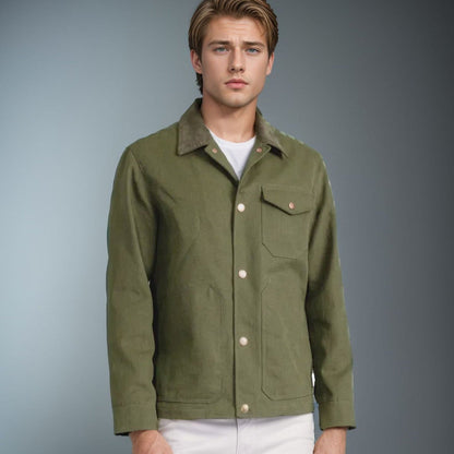 Herren Lederjacke Zeitlos mit Nieten Design - BerlinGlamour
