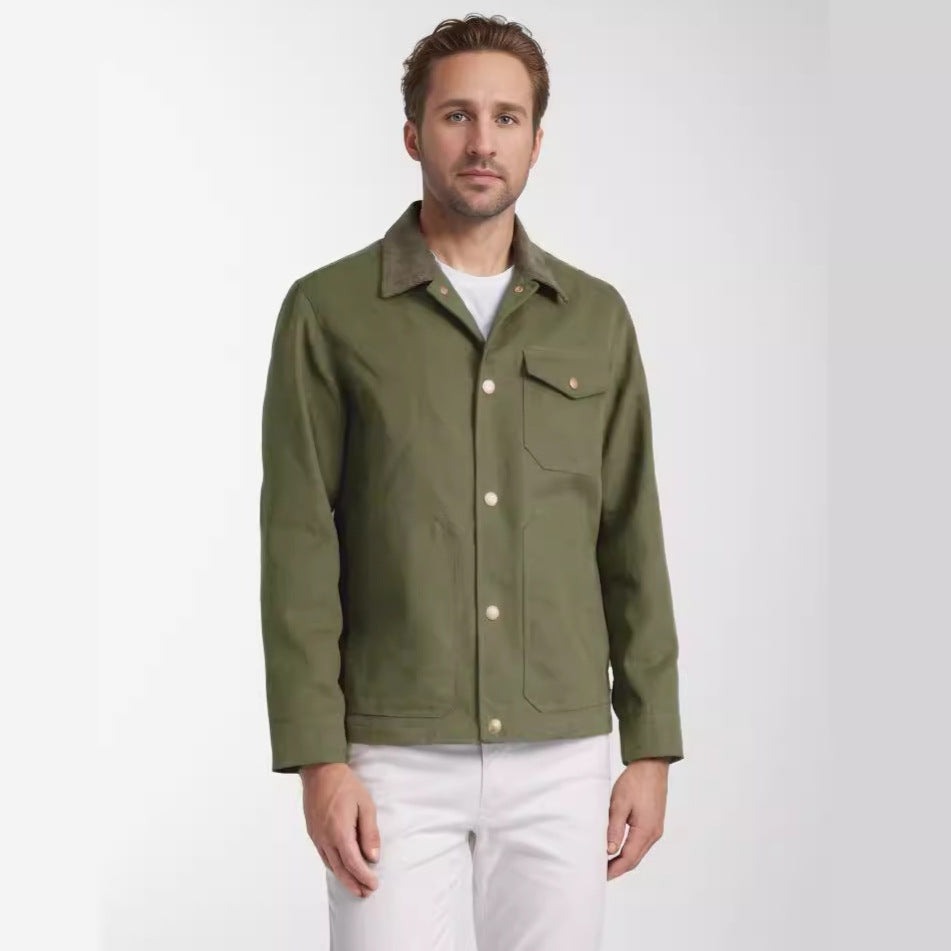 Herren Lederjacke Zeitlos mit Nieten Design