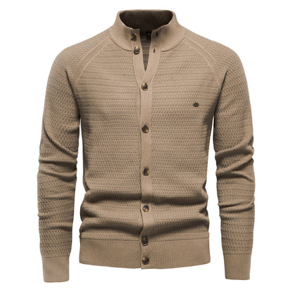 Herren Strickjacke Strukturiert Mit Knöpfen Modern