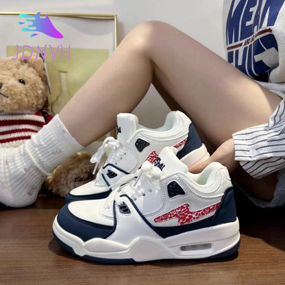 Damen Sneaker Sportlich Atmungsaktiv Komfortabel Schwarz
