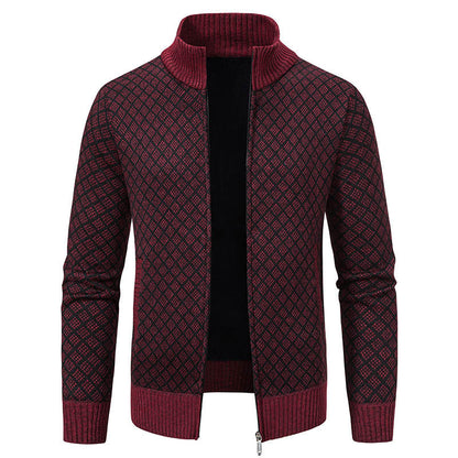 Herren Strickjacke Modern Floral Style